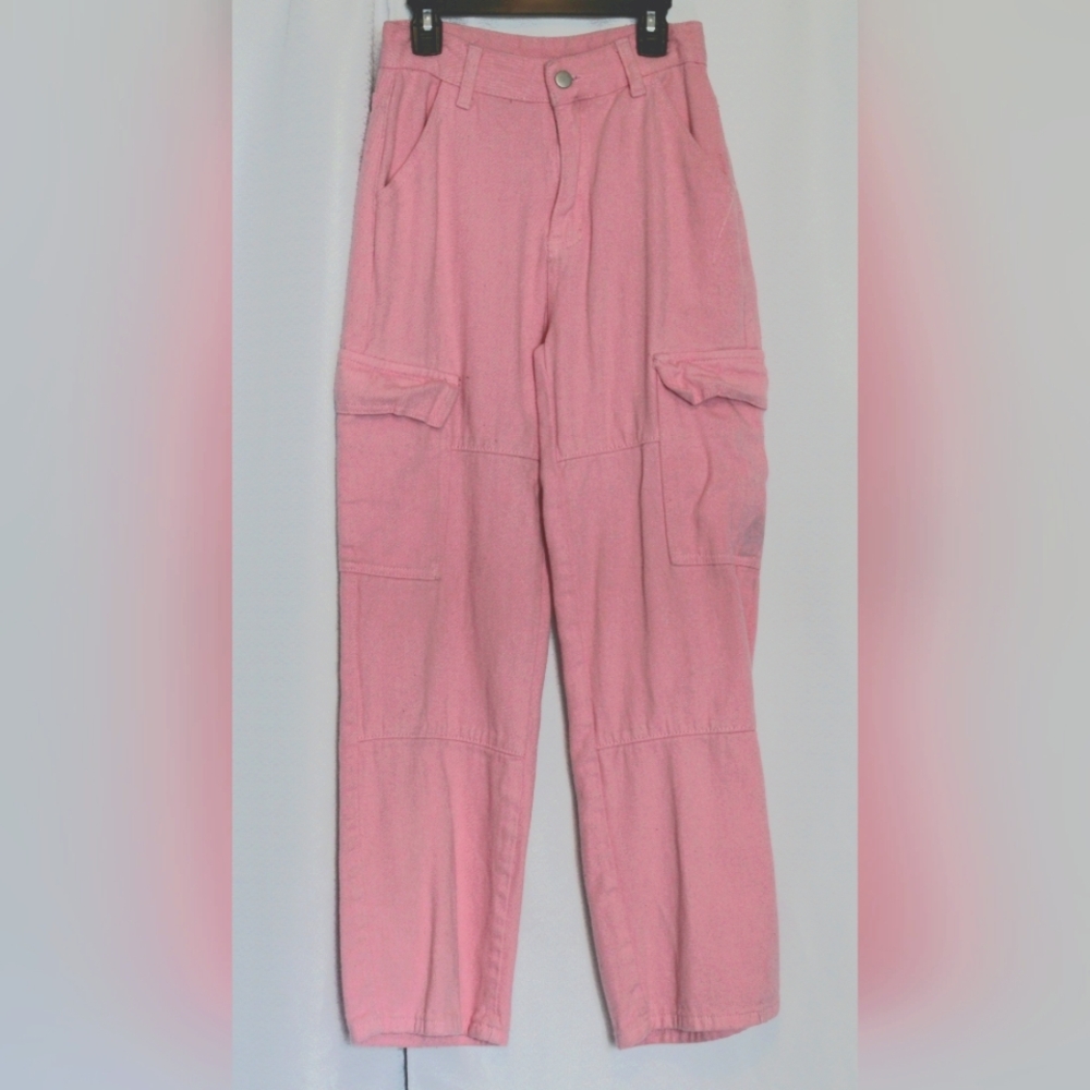 Shein Women’s Pink Cargo Jeans – Size XXS